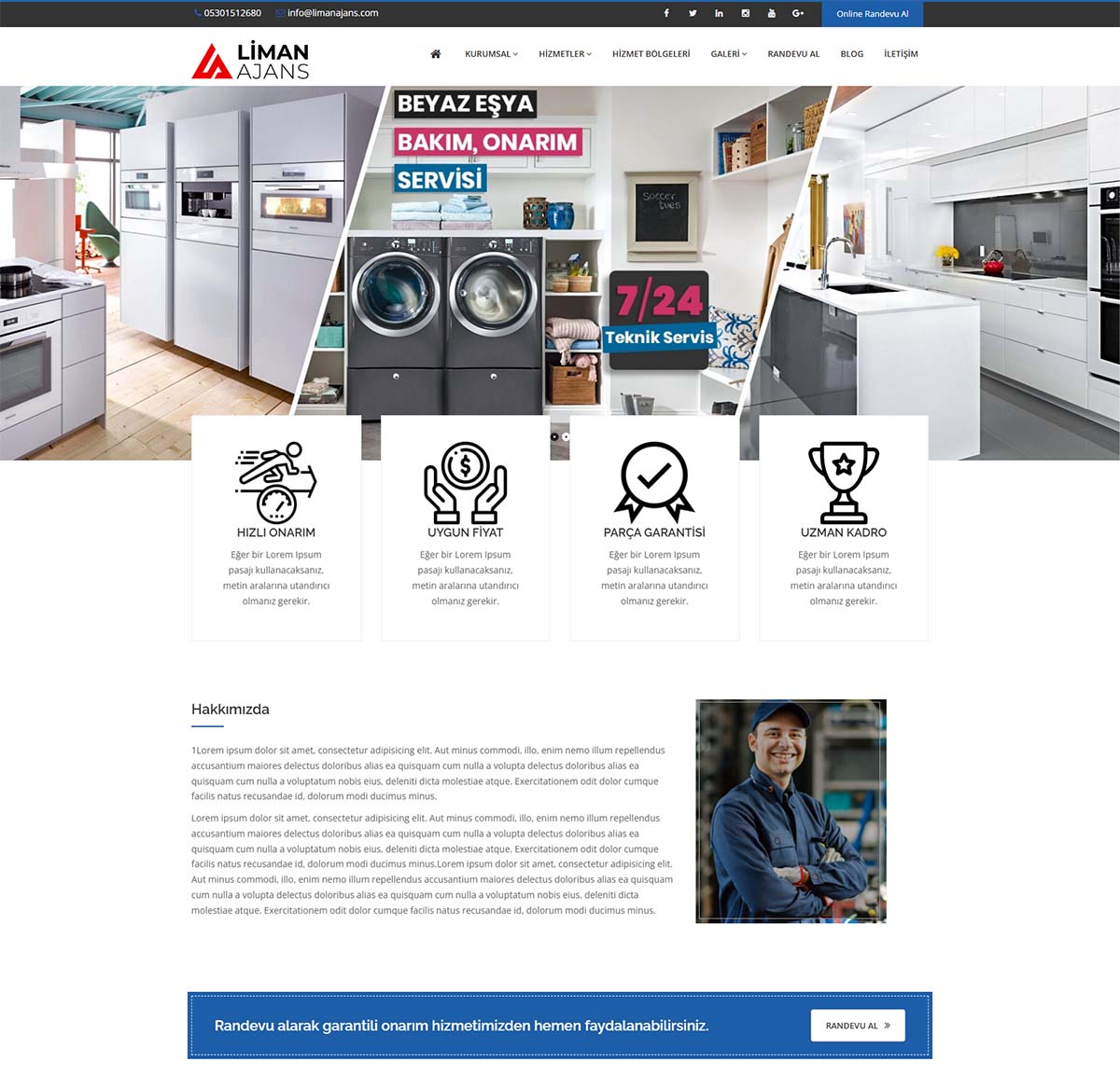 BEYAZ EŞYA SERVİS TAMİR WEB SİTESİ