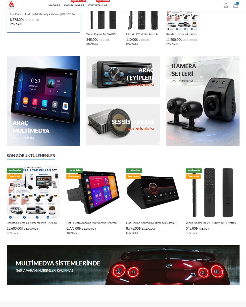 E-Ticaret Elektronik Market E-Ticaret Web Sitesi