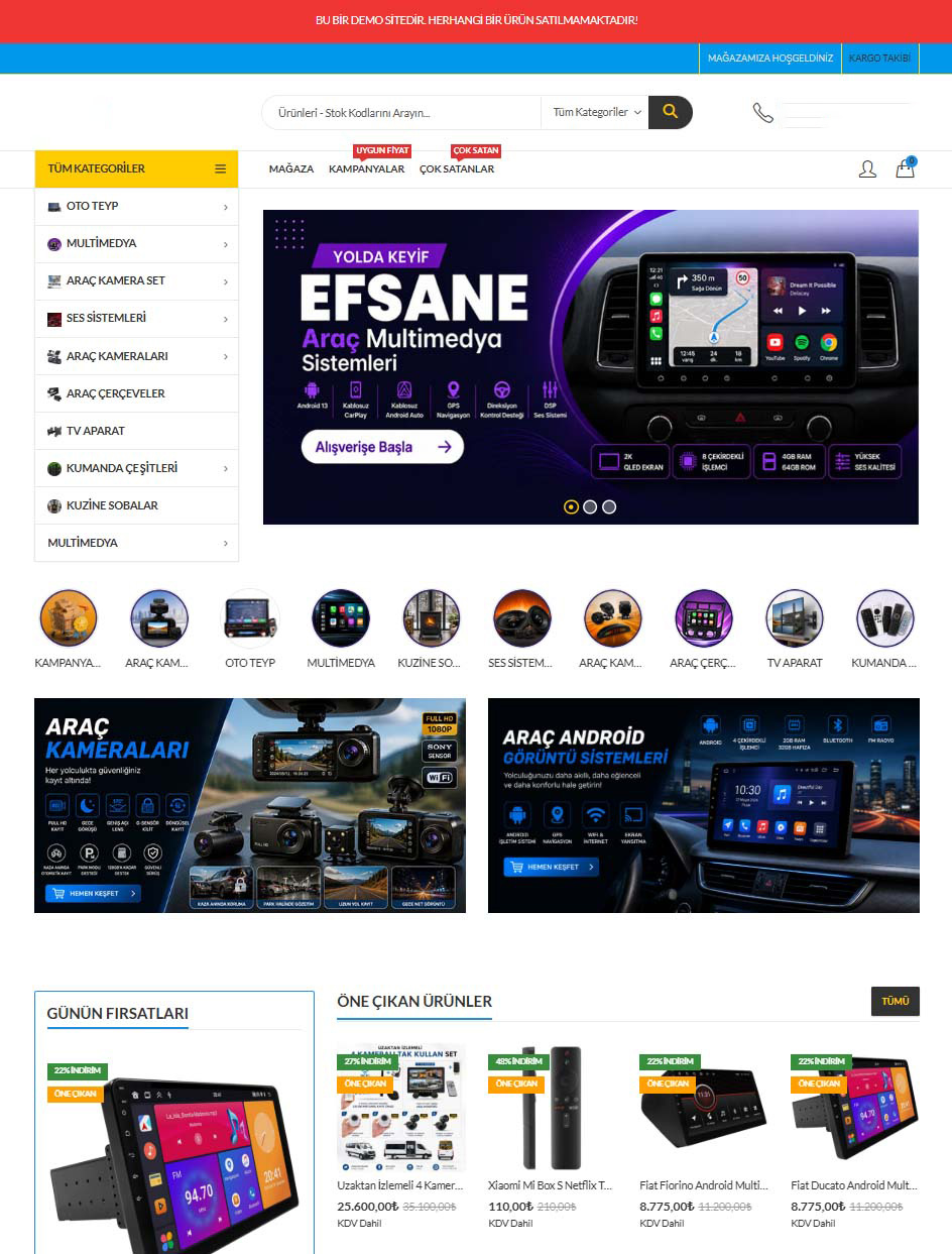 E-Ticaret Elektronik Market E-Ticaret Web Sitesi