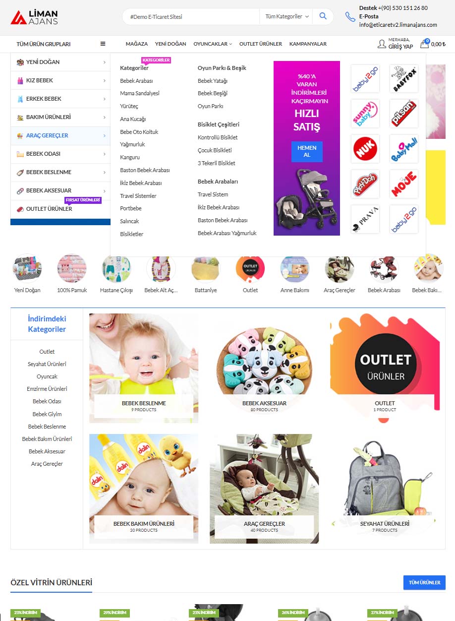 E Ticaret Hazır Bebek Giyim E-Ticaret Sitesi