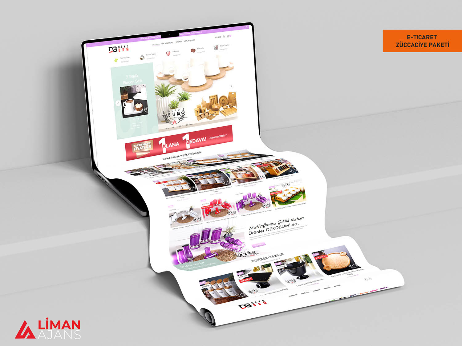 E Ticaret Ev Dekorasyon Züccaciye Ürünleri Hazır E-Ticaret Web Sitesi