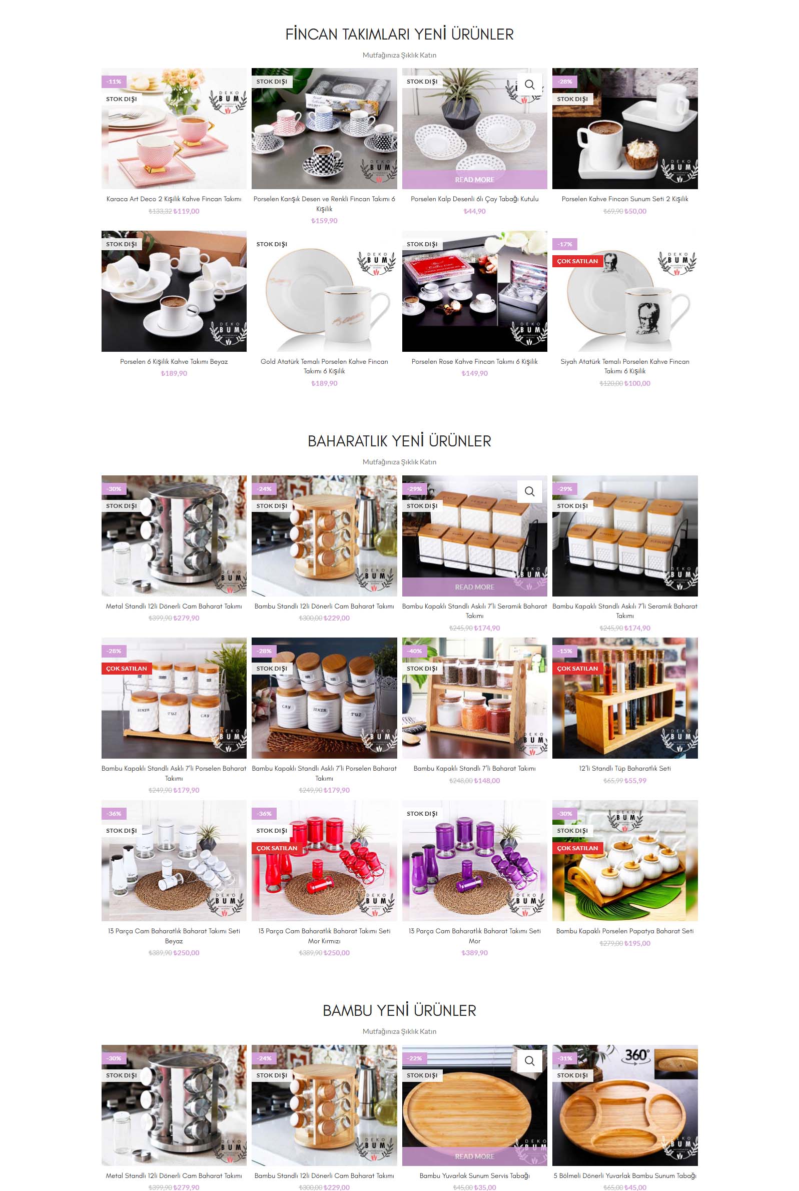 E Ticaret Ev Dekorasyon Züccaciye Ürünleri Hazır E-Ticaret Web Sitesi