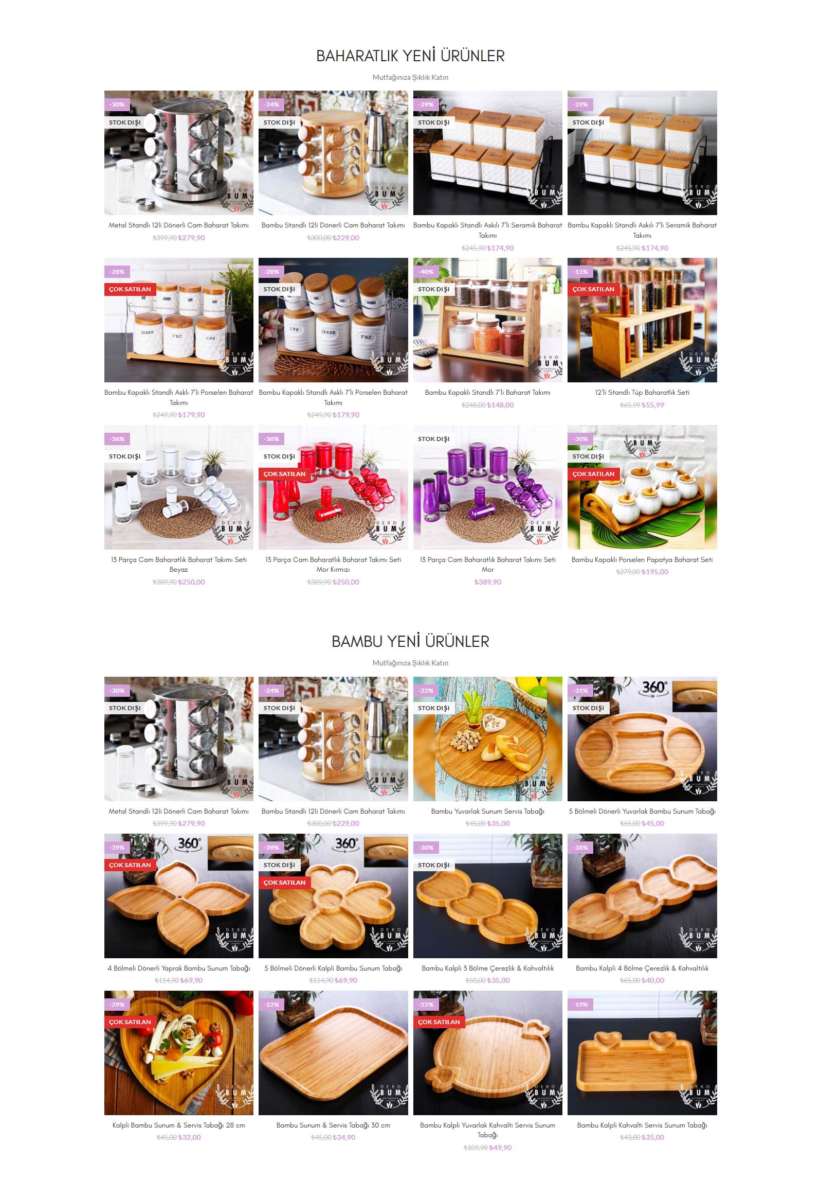 E Ticaret Ev Dekorasyon Züccaciye Ürünleri Hazır E-Ticaret Web Sitesi