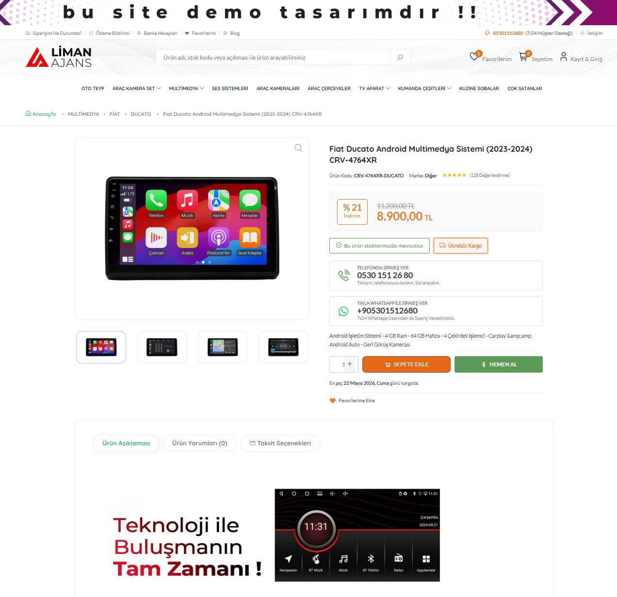 E-Ticaret Elektronik Ürünler E-Ticaret Web Sitesi 2