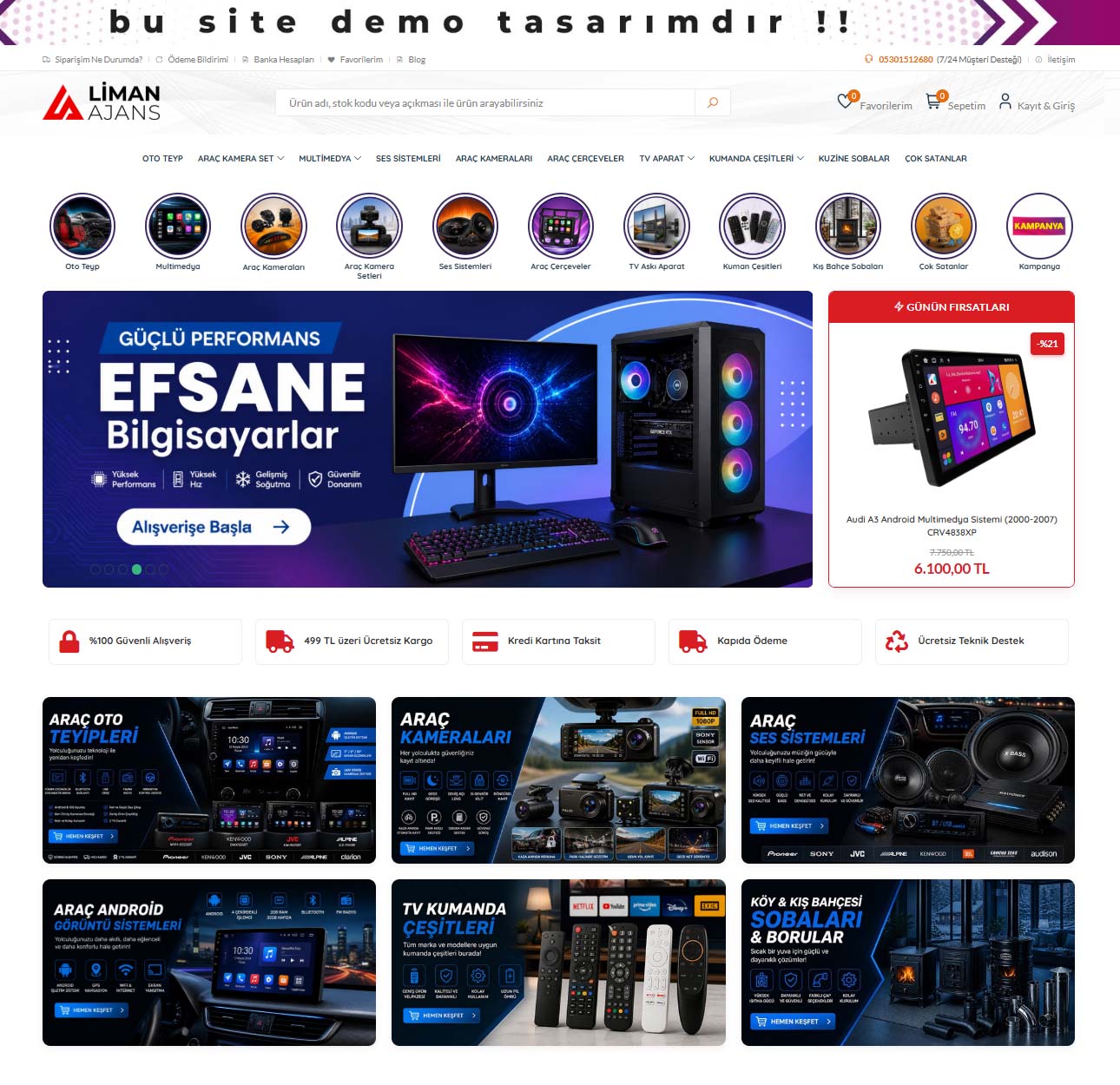 E-Ticaret Elektronik Ürünler E-Ticaret Web Sitesi 2
