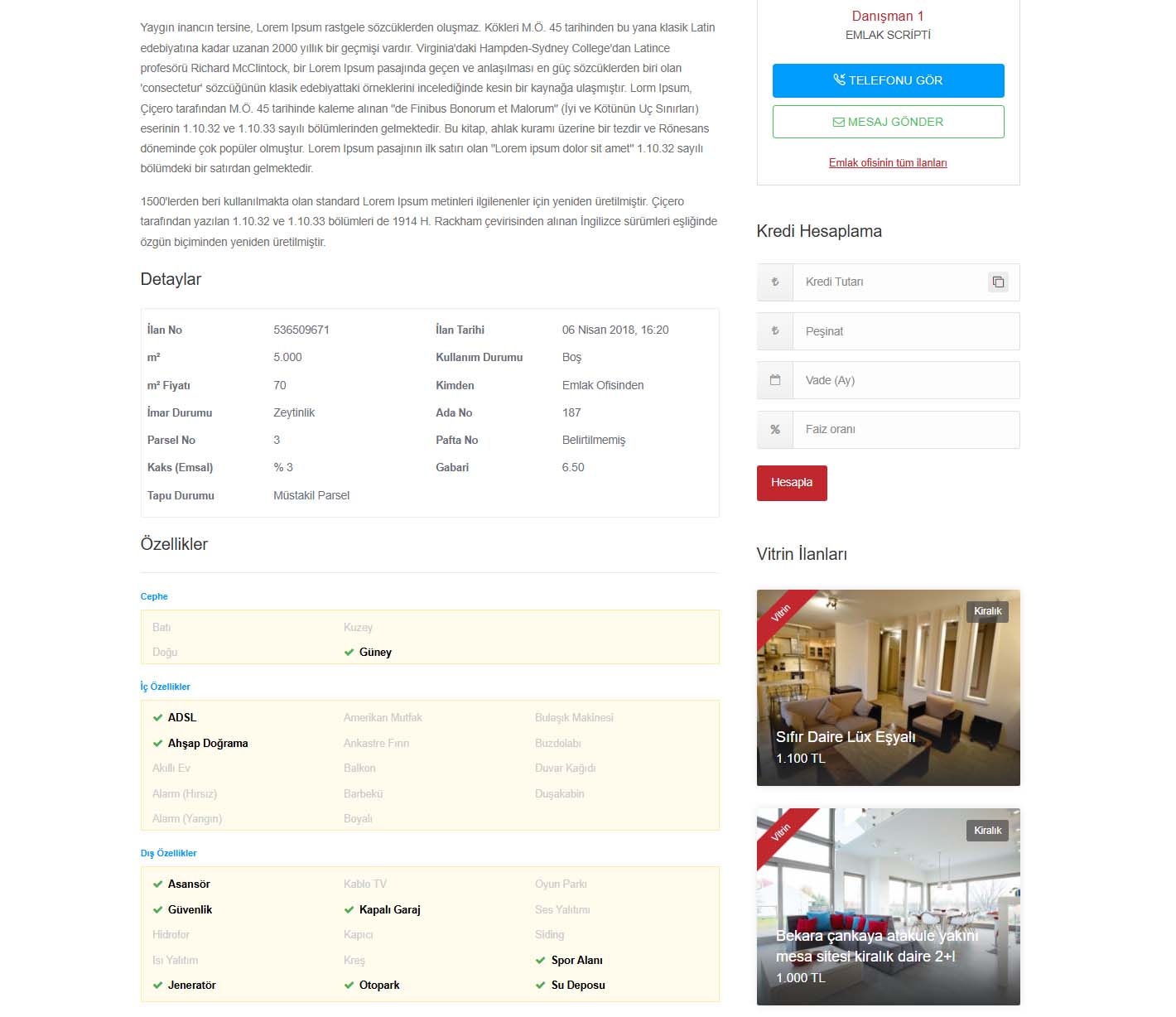 Emlak Satış Web sitesi