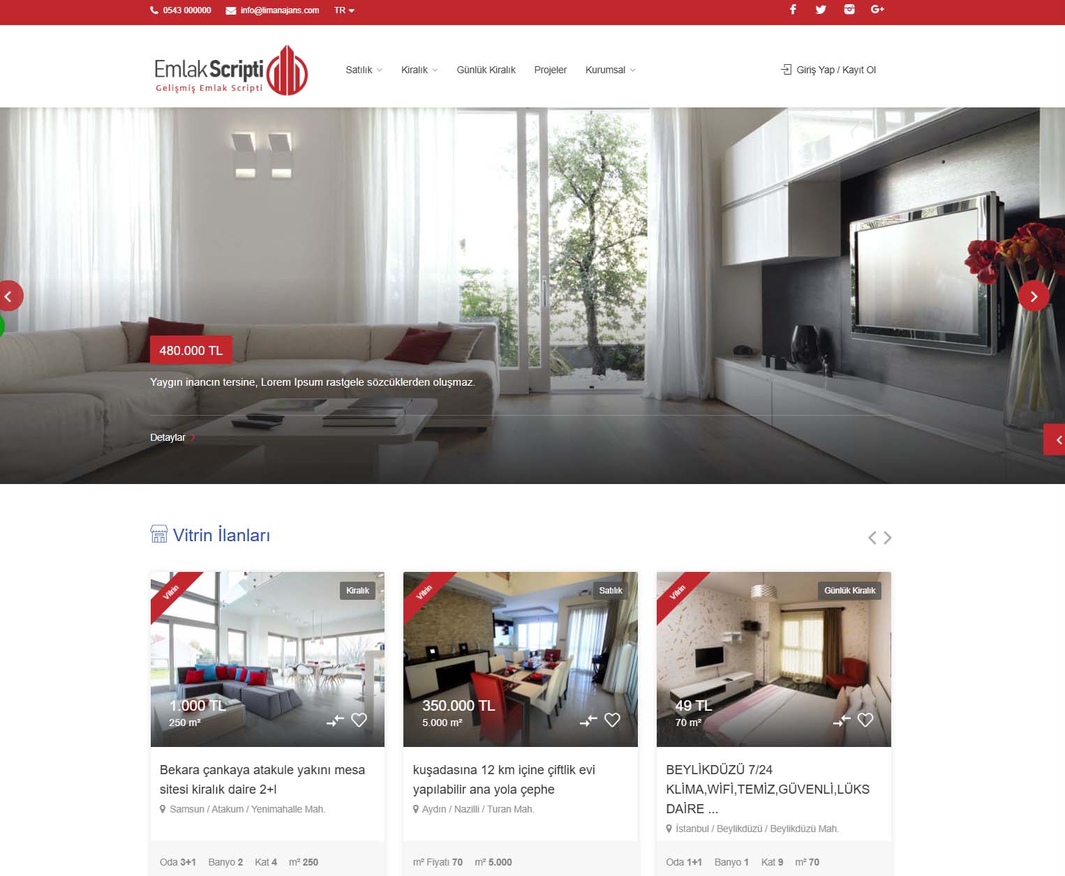 Emlak Satış Web sitesi