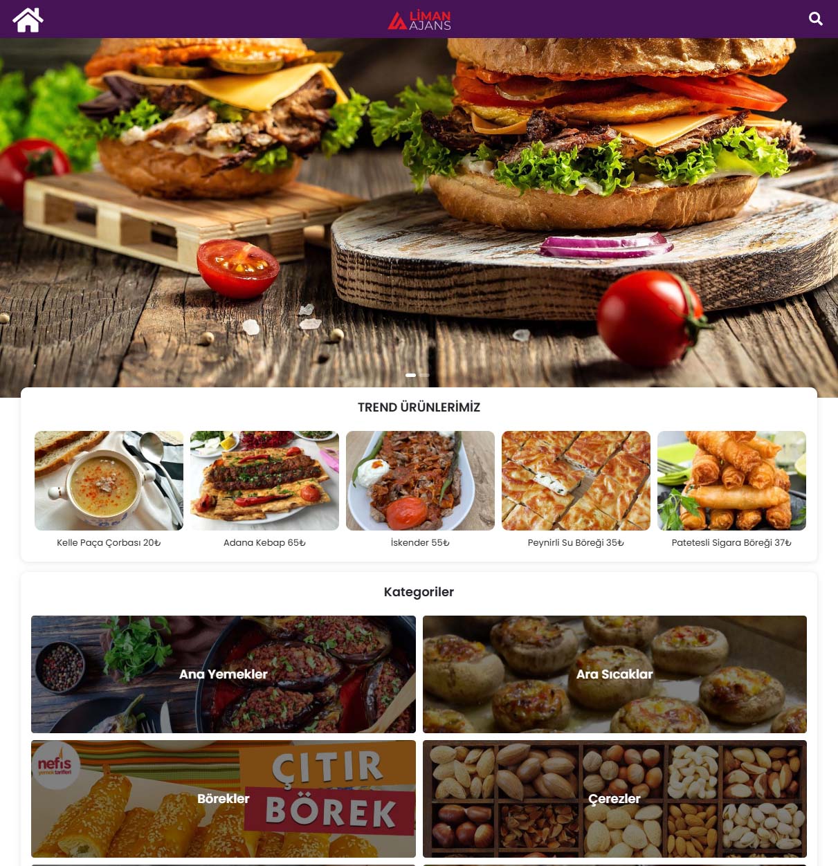 QR MENU RESTAURANT WEB SİTESİ