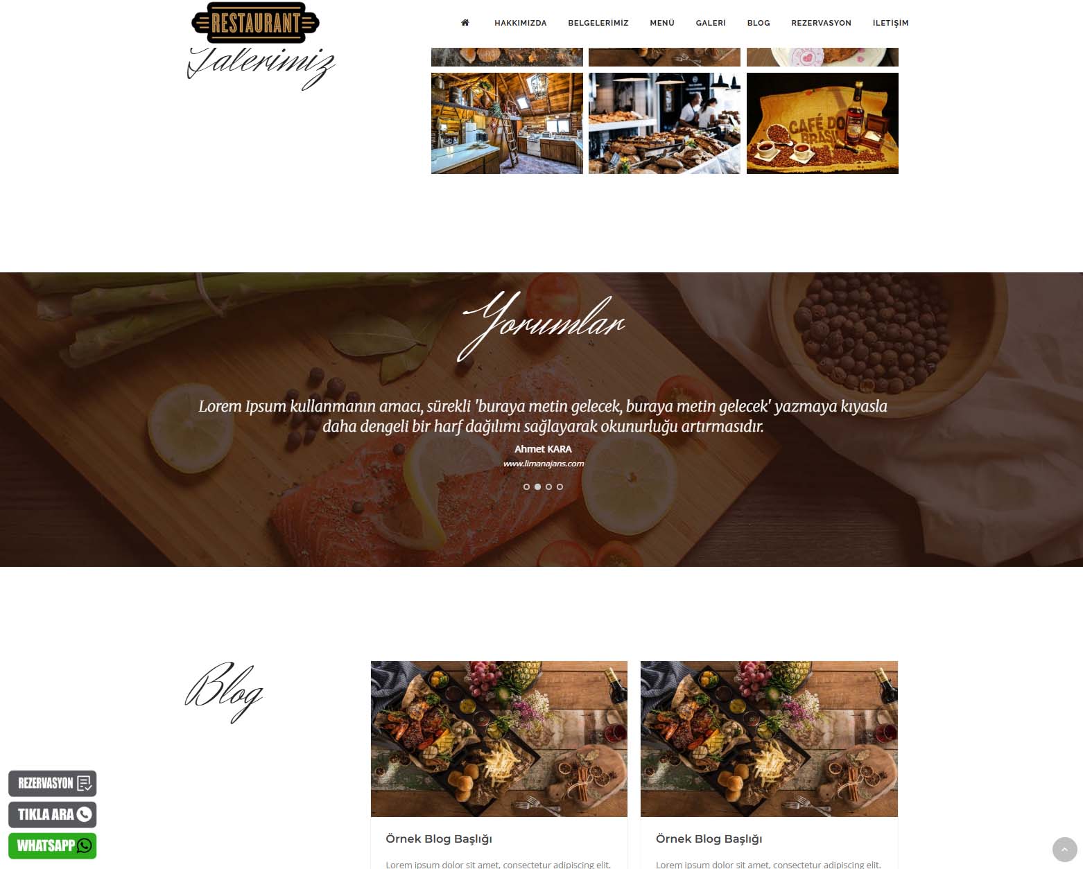 RESTAURANT | CAFE| BAR WEB SİTESİ V1
