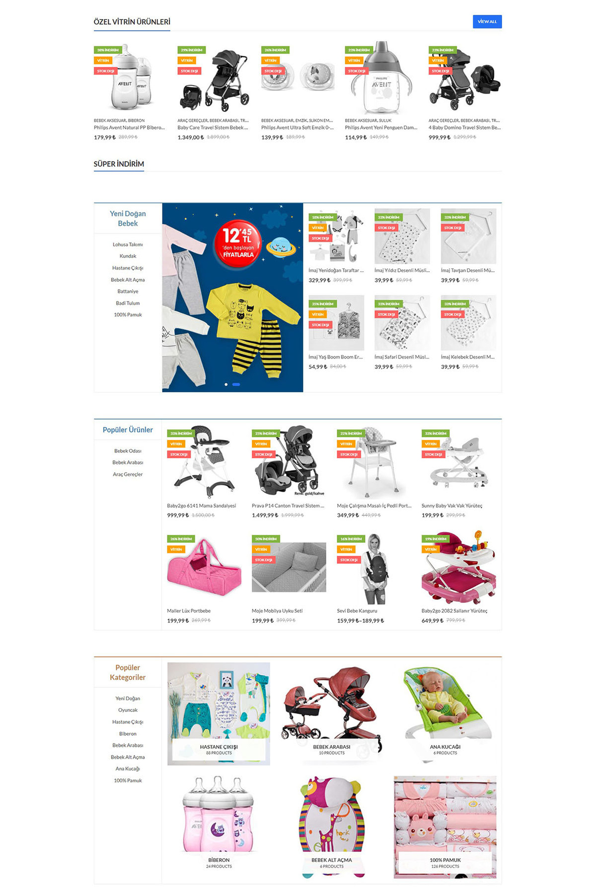 E Ticaret Hazır Bebek Giyim E-Ticaret Sitesi