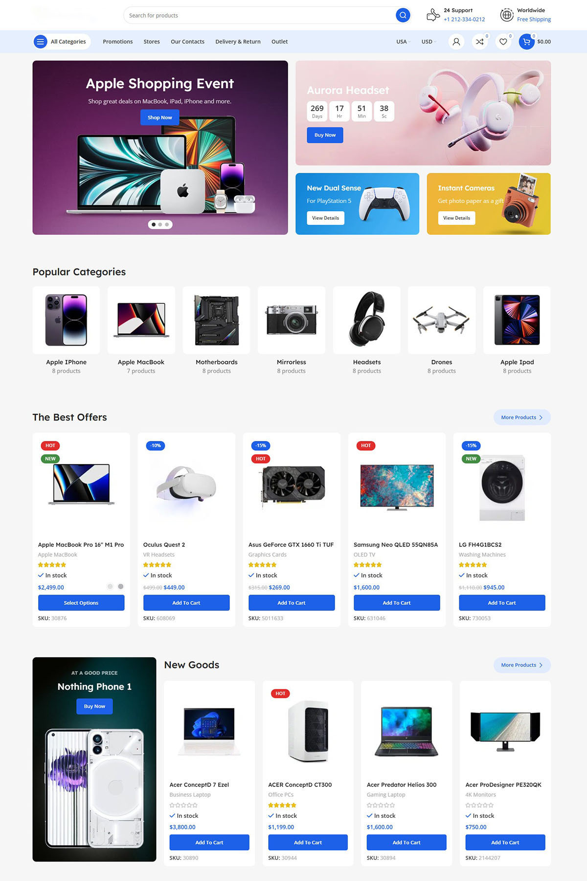E-Ticaret Bilgisayar Elektronik Pazar Web Sitesi